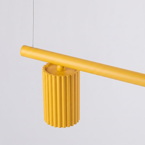 Sollux Lighting Kroonluchter KARBON 4 geel - 122x6,5x212cm