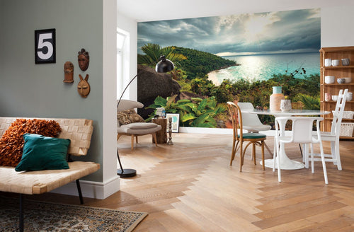 Sanders & Sanders fotobehang landschap met water groen en blauw - 450 x 280 cm - 612627