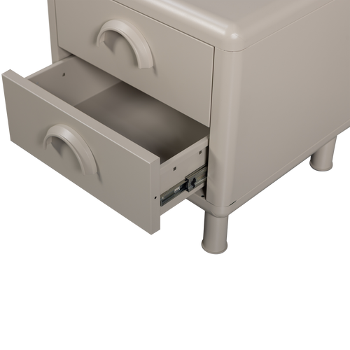 WOOOD Ladekast met 2 lades Rune - Metaal - Honinggeel - 45x42x42 - vtwonen shop