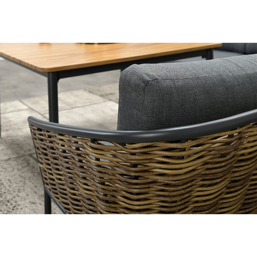 Garden Impressions lounge dining set San Vito donker grijs - 5-delig