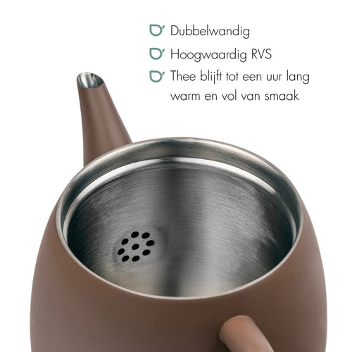 Bredemeijer -Theepot Vera - donkerbruin - 0,9L