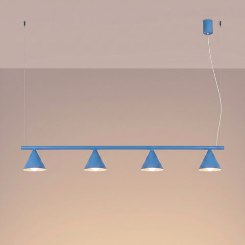 Sollux Lighting Kroonluchter NOX 4L lichtblauw - 122x14x215cm