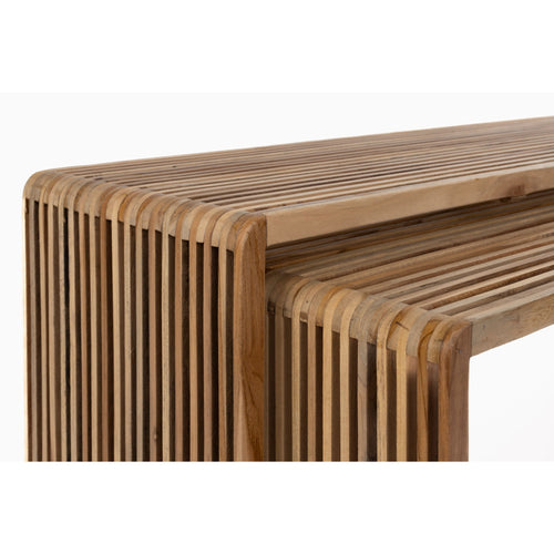 Housecraft Living Djia Salontafel Rechthoekig Teak Hout - Set van 2 - vtwonen shop