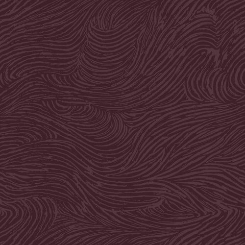 ESTAhome behang 3d golvende lijnen aubergine paars - 53 cm x 10.05 m - 131367