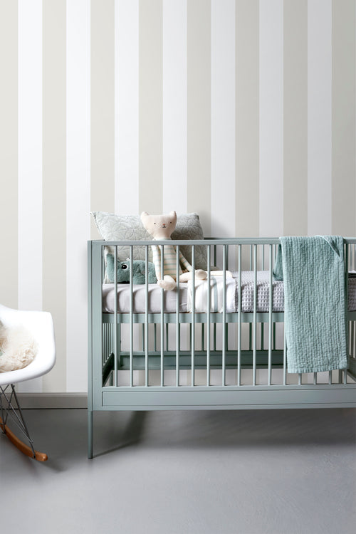 Sanders & Sanders behang strepen beige en wit - 53 cm x 10.05 m - 640659