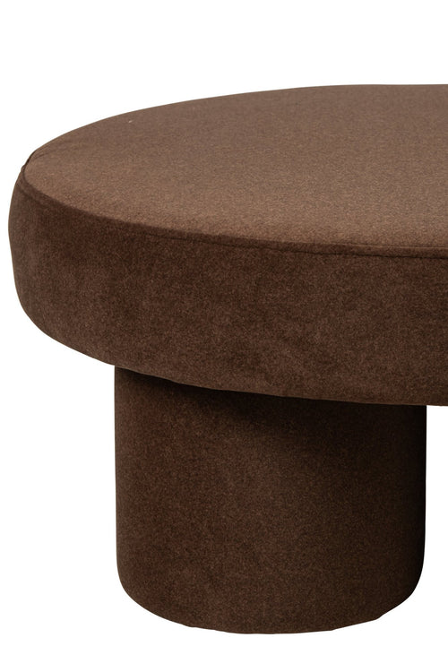 J-Line Poef met poten - multiplex/stof - taupe - large