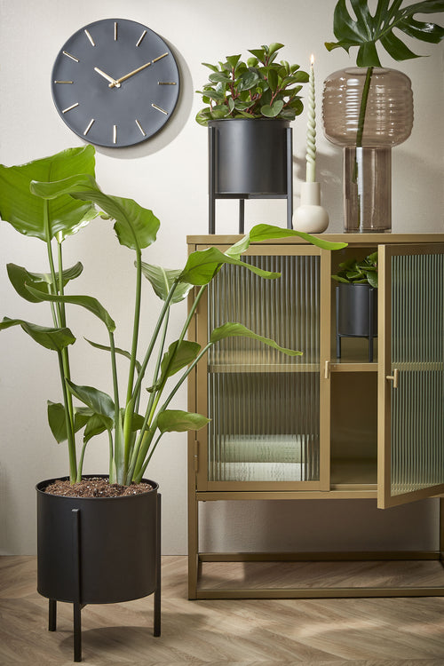 Mica Decorations Brixen Wandklok - Ø36 cm - Zwart - vtwonen shop