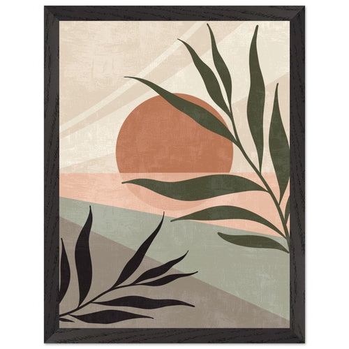 Artfulprints Poster met Lijst Boho – Earth tones   - 30x40 cm - beige
