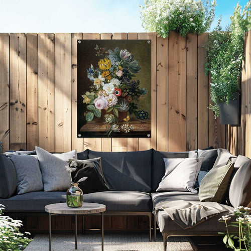 Reinders tuinposter Eelkema - Stilleven met bloemen - 80x60cm