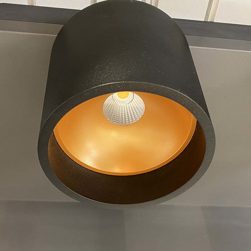 Artdelight plafondlamp Orleans - 1 lichts - 11  x 10   cm - zwart goud