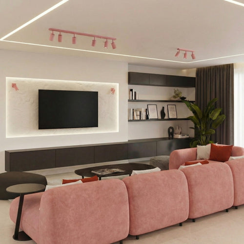 Sollux Lighting Wandlamp RING roze - 8x16x8cm