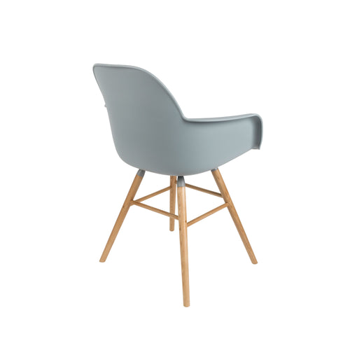 Zuiver Albert Kuip Eetkamerstoelen met armleuning Lichtgrijs - Set van 2 - vtwonen shop