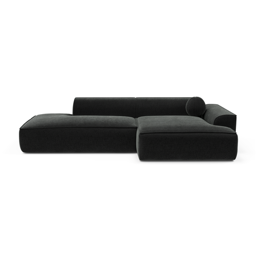 Sia Home - Hoekbank rechts ANIA - Fluweel - Donker antraciet - 260cm - vtwonen shop