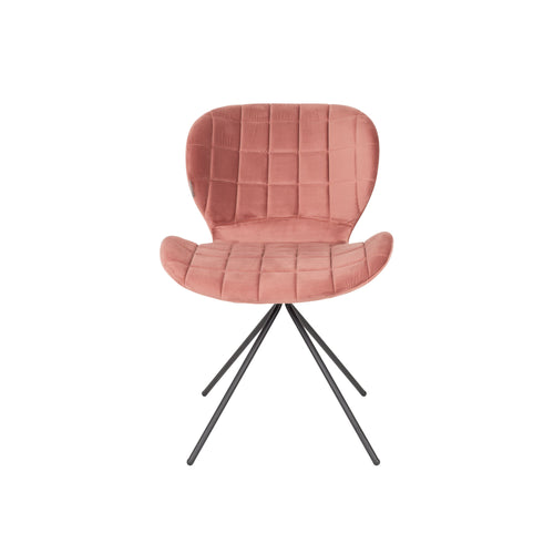 Zuiver OMG Velvet Eetkamerstoelen Roze - Set van 2 - vtwonen shop