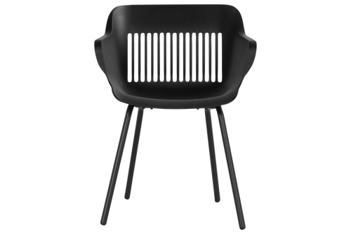 Hartman Tuinstoel Jill Rondo - Zwart Kunststof - Set Van 2 - vtwonen shop