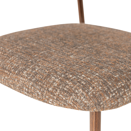WOOOD eetkamerstoel Kelu - Wollig - Bruin Melange - Set Van 2 - 80x45x58