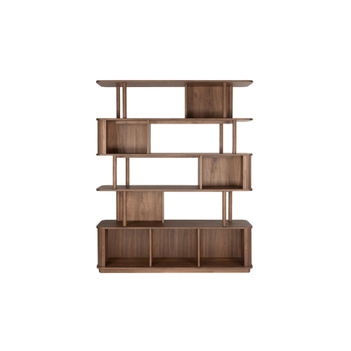 Zuiver Barbier Boekenkast/ Wandkast Walnoot - Bruin