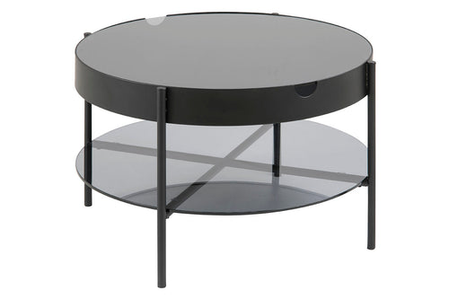 Rebellenclub Salontafel Zolin - ø75 - Smoked Glas
