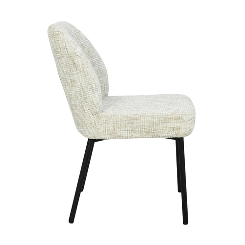 Livingfurn eetkamerstoel Tess - beige - set van 2 - 63x48x83