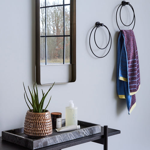 Hübsch handdoekhouder Loop - ijzer - 26x23cm - vtwonen shop