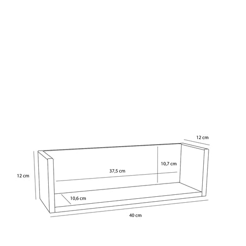 Hübsch plank Savor - mdf/eikenfineer - 40x12xh12cm