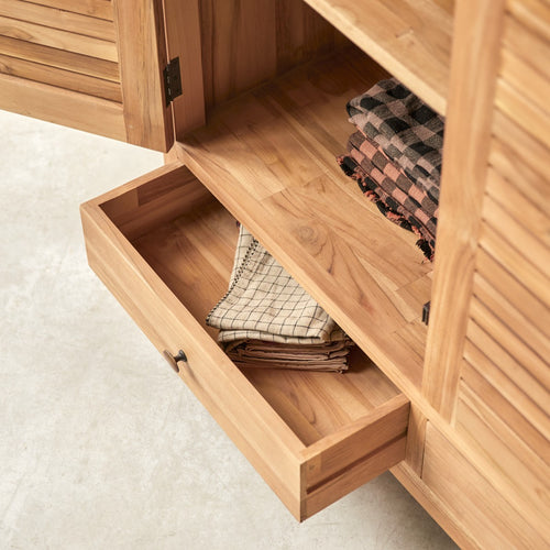 Tikamoon Kast van massief teakhout - Naturel - vtwonen shop