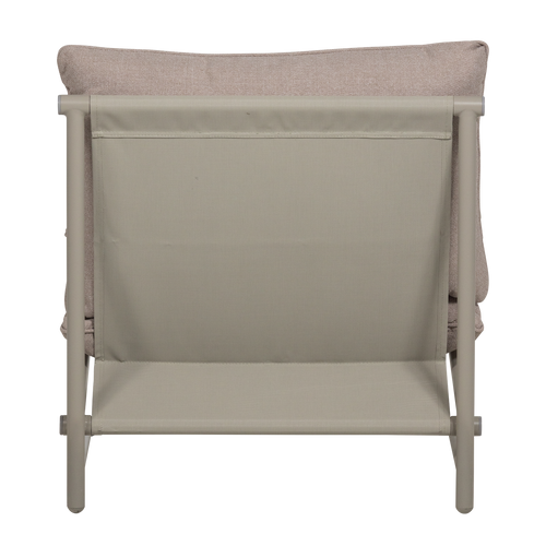 WOOOD loungestoel tuin Elvo - Aluminium - Zand - 75x82x75