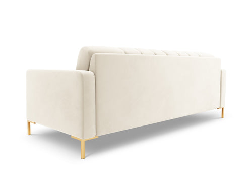 Cosmopolitan Design Bank Bali 4-zits, flueel, lichtbeige - 96x217x75cm