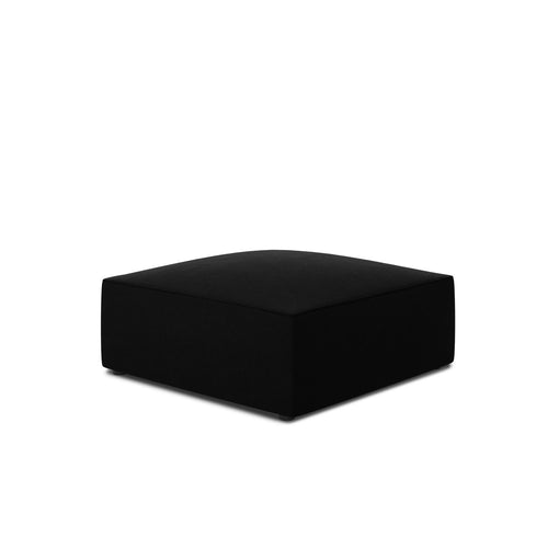 Cosmopolitan Design - Poef Siena flueel zwart - 93x93x40cm