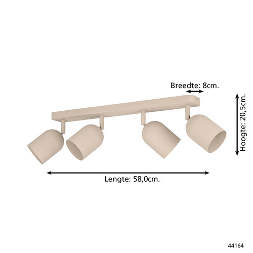 EGLO spot Tilston - 58 cm - zandkleur - vtwonen shop