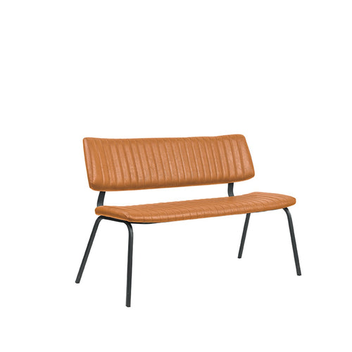 LABEL51 Eetkamerbank Gusto - Cognac PU-Leer - 120x63x81cm