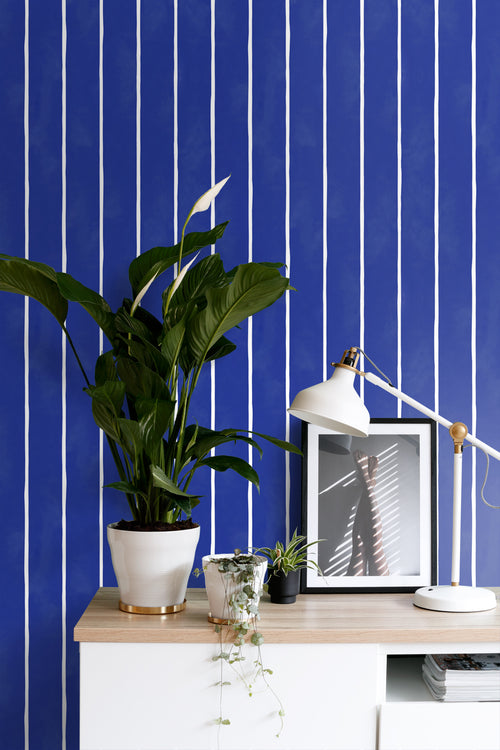 ESTAhome behang strepen blauw en wit - 50 x 900 cm - 131312 - vtwonen shop