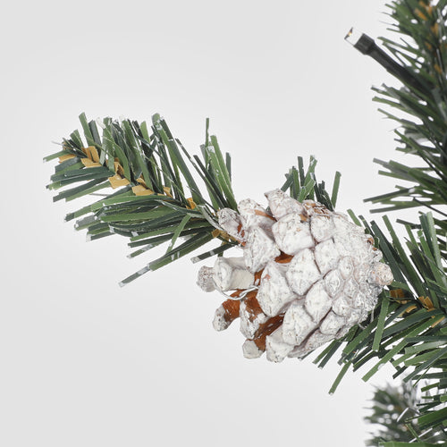 Black Box Trees Creston Kerstboom en Kerstkrans Set - 2 Kunstkerstbomen en 1 Krans met LED Verlichting - Groen