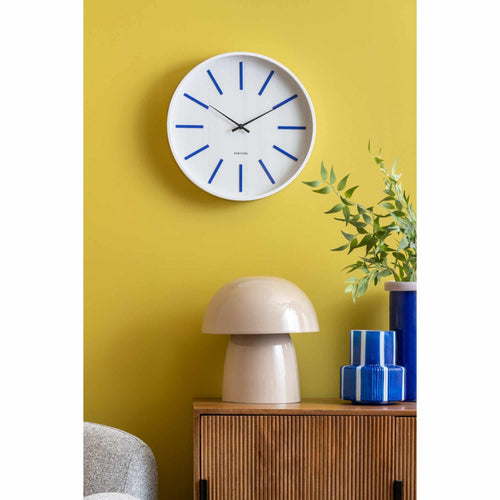 Karlsson wandklok Arruga Retro - blauw - Ø40cm