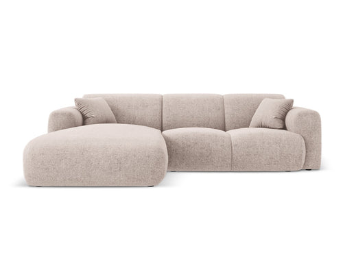 Cosmopolitan Design linker hoekbank Nolio 4-zits, chenille, beige - 170x260x72cm