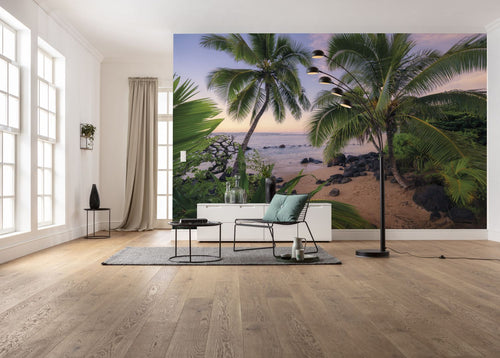 Sanders & Sanders fotobehang tropisch landschap groen en blauw - 450 x 280 cm - 612697