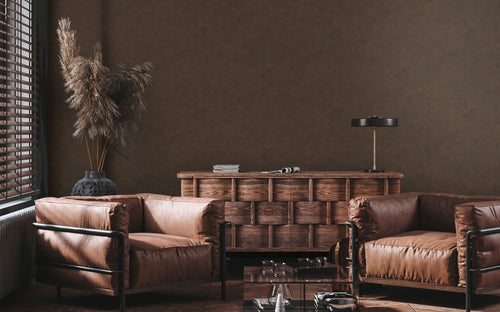 Livingwalls behang grafisch motief donkerbruin - 53 cm x 10.05 m - AS-391294 - vtwonen shop