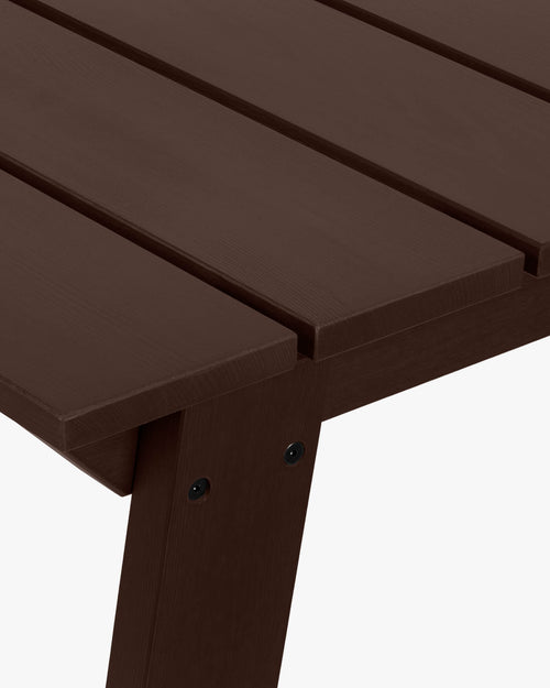 noo.ma Navo buiten tafel - grenenhout, Cocoa Brown, 79 x 77 x 73 cm