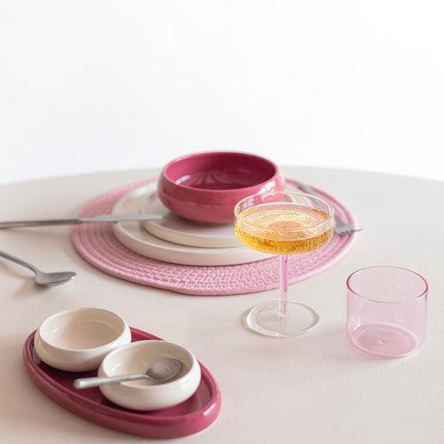 Ona - Glas 29cl roze Fizz - Set van 4