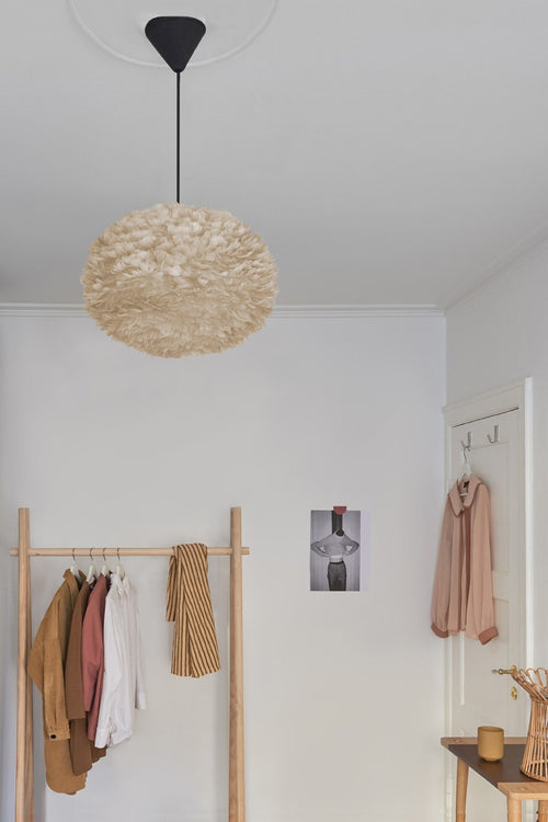 Umage Eos Large hanglamp light brown - met koordset zwart - Ø 65 cm - vtwonen shop