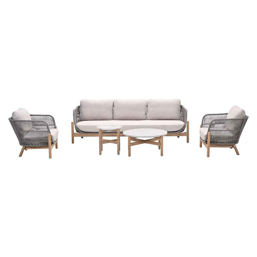 Garden Impressions loungeset Aberdeen grey sand 5-delig