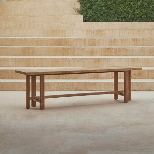 Tikamoon Tuinbank van gerecycled massief teakhout - Naturel - vtwonen shop