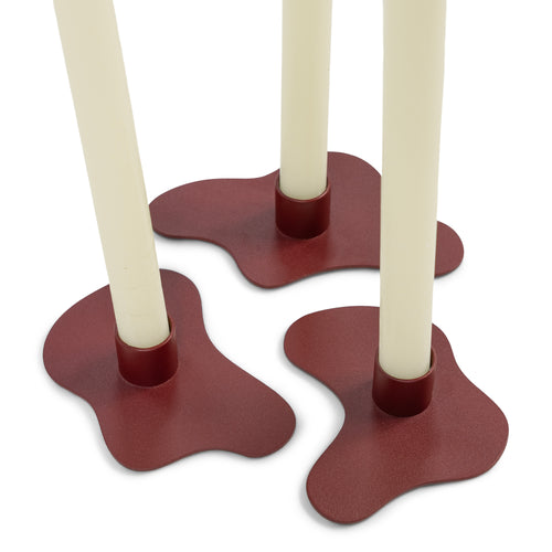 Spinder Design kandelaar Melt - Burgundy - set van 3 - vtwonen shop