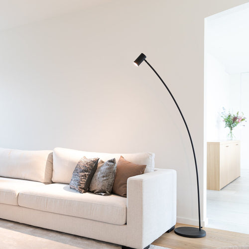 Atmooz vloerlamp Floyd - zwart - 29 x 74 x H 184 cm - GU10