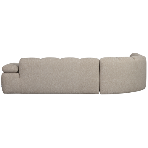 WOOOD hoekbank links Mojo - Bouclé - Beige Melange -74x310x230 - vtwonen shop