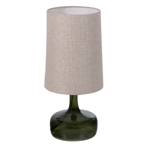 WOOOD tafellamp met kap Luma  - Glas - Groen/Naturel - 60x27x27