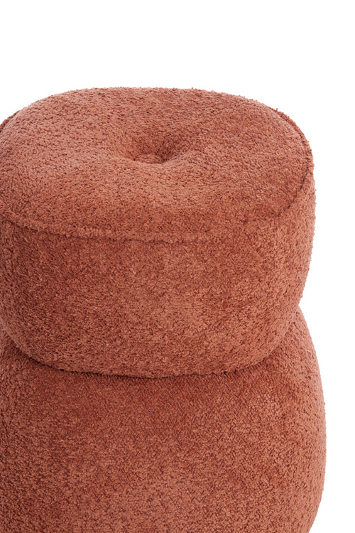 Light & Living poef LEYLA - Ø40x46cm - oranje - vtwonen shop