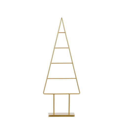 Mica Decorations Decoratie Kerstboom - L34 x B12 x H90 cm - IJzer - Goud