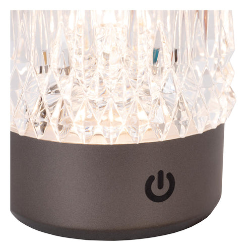 Lucide tafellamp LILY - Geïntegreerde LED - Zwart chroom