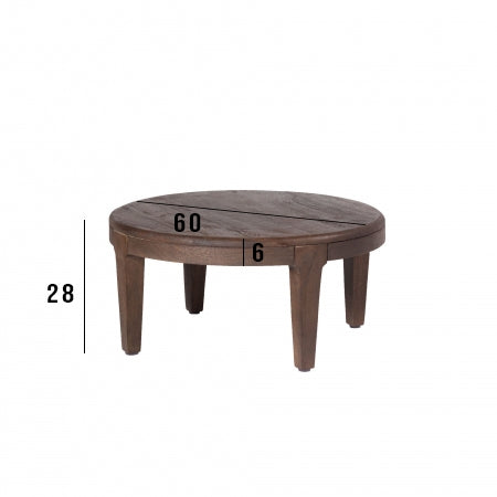 Giga Meubel Salontafel Mio - Rond - Acaciahout - Set van 2 - vtwonen shop
